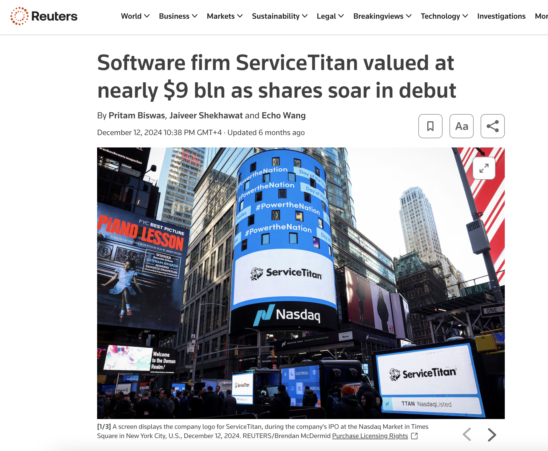 Reuters - ServiceTitan