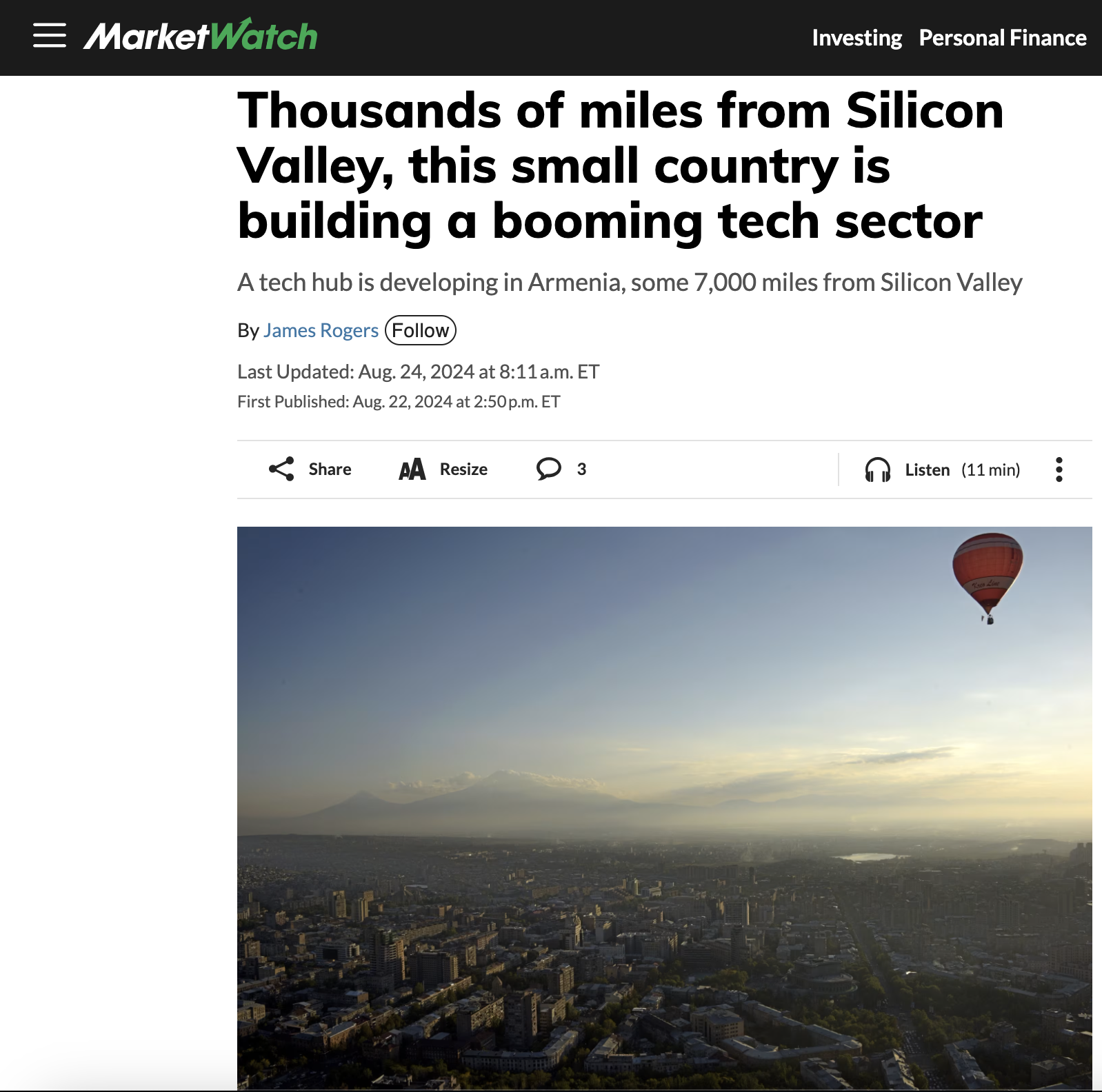 MarketWatch - Armenia Tech Hub