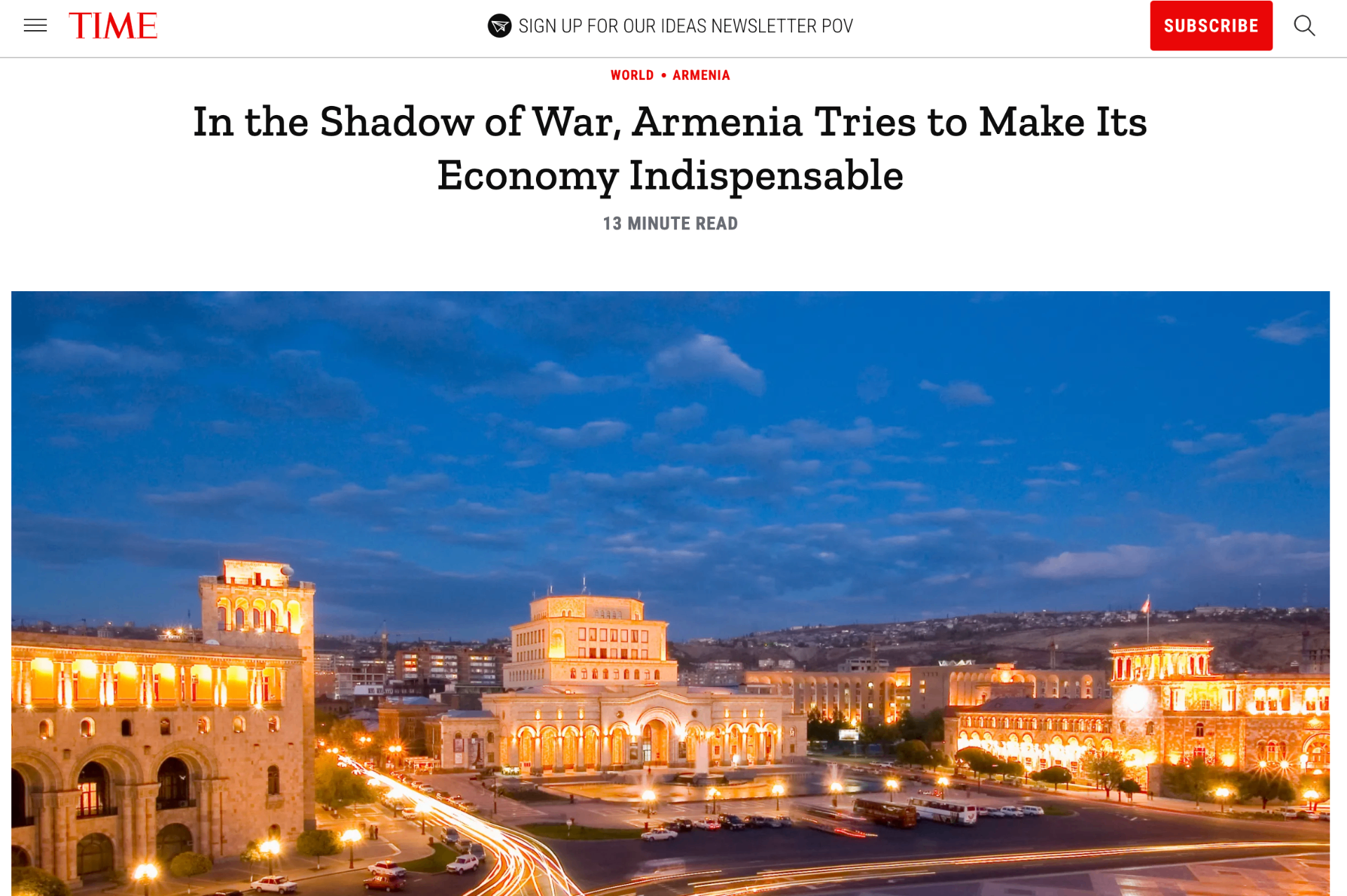 TIME - Armenia Economy